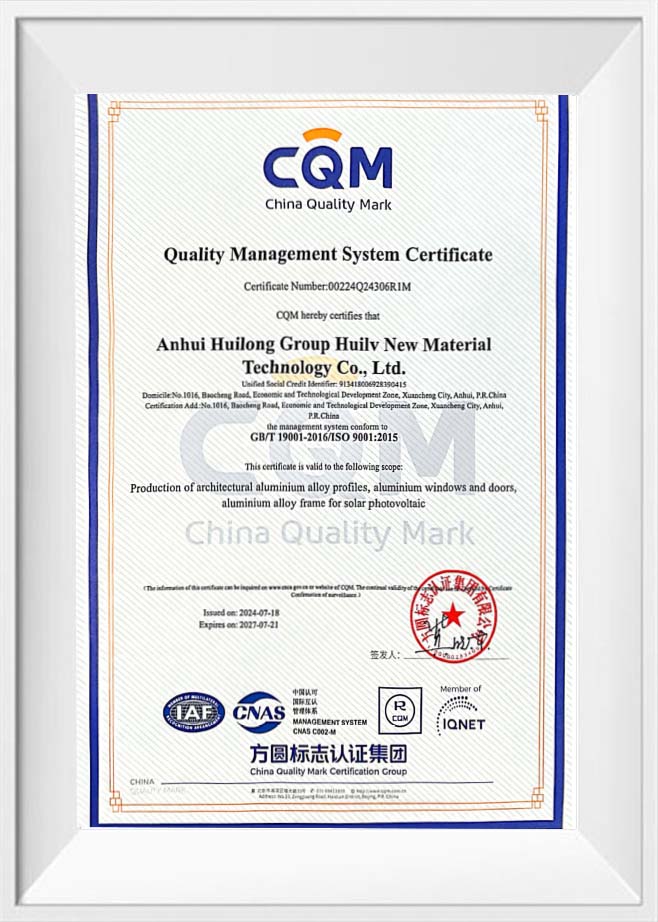 Certificat Sistem de Management al Calitatii